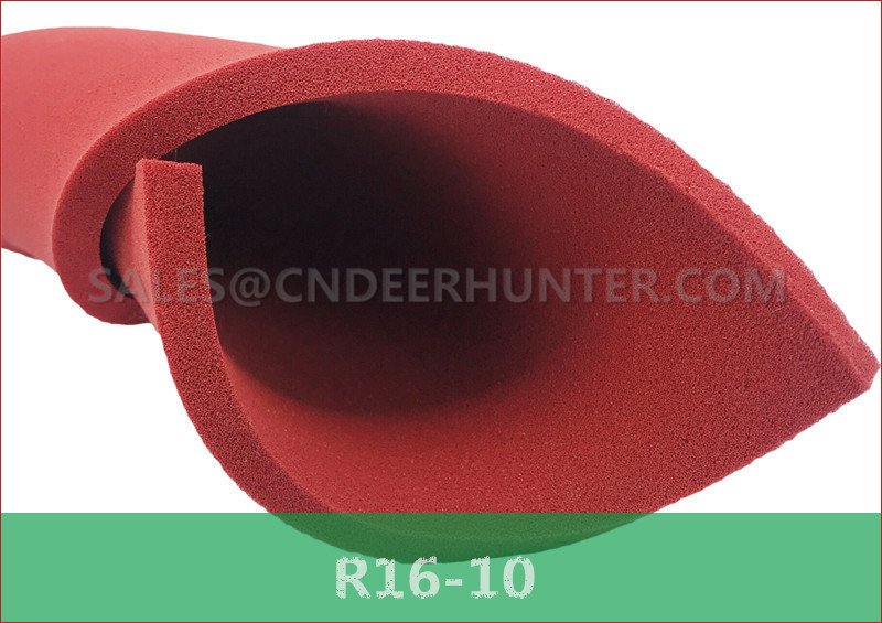 R16-10 open pore red silicone foam sheet